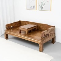 Nouveau canapé-lit Arhat en bois massif d'orme ancien, style chinois, mobilier antique, canapé zen pour salon familial