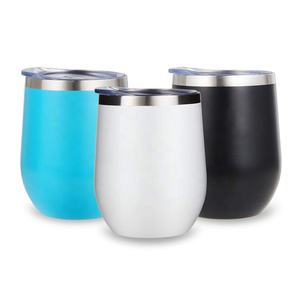 Vente en gros de gobelets isothermes en acier inoxydable de 12 oz, écologiques, pour vin, café, voyage, rentrée scolaire, impression personnalisée - Product Image 1