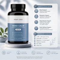 Capsules de formule 5-htp Plus de marque privée OEM extrait de plantes mélatonine magnésium extrait de mélisse pilules de vitamines sans gélatine