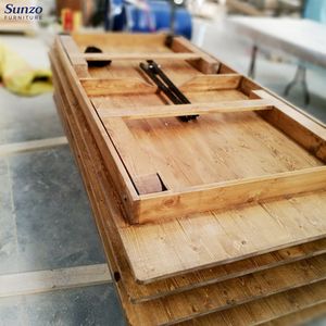 <span class=keywords><strong>Outdoor</strong></span> Vouwen Boerderij Tafel Grenen Houten Eettafel - Product Image 4