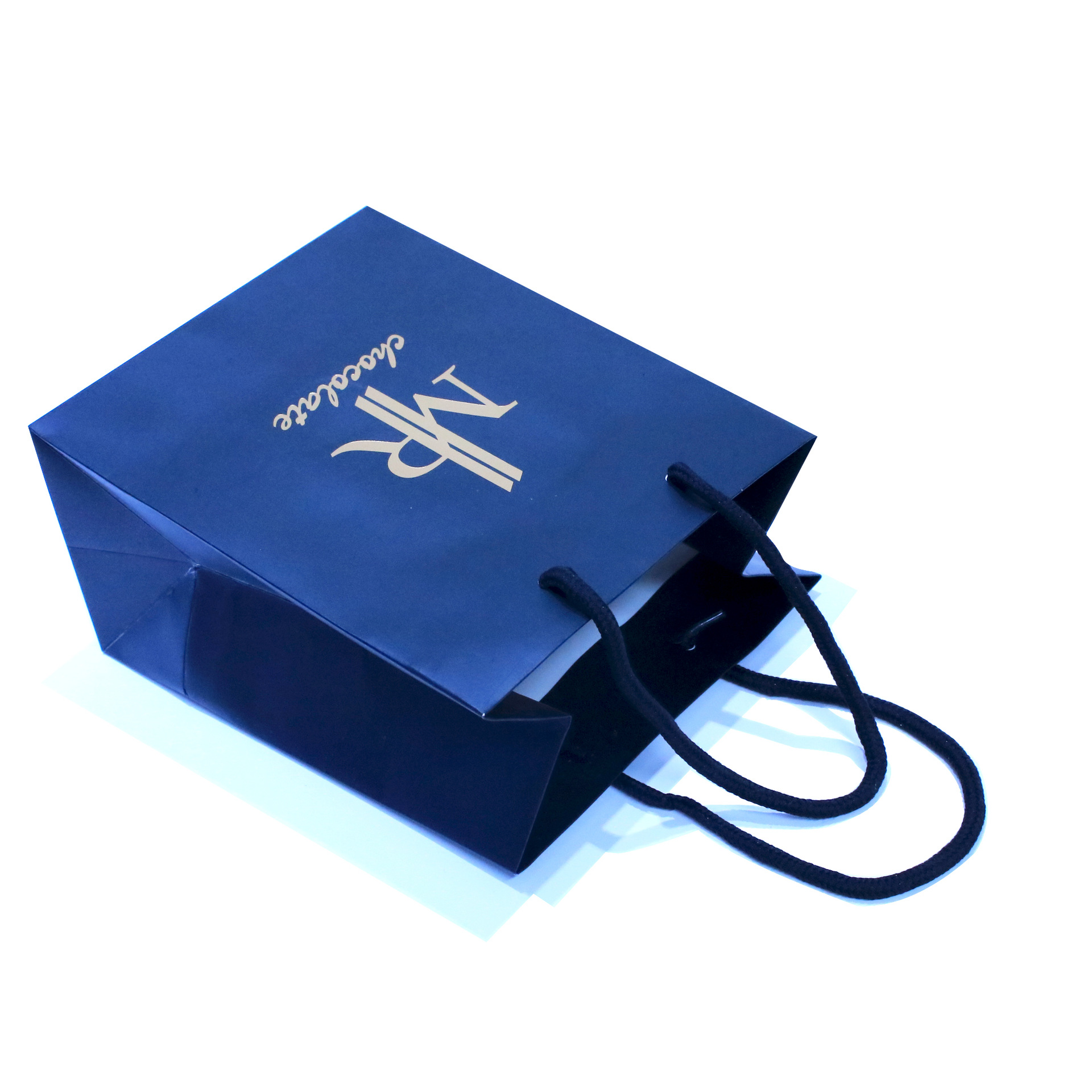 Mini bolso del azul del papel de Kraft