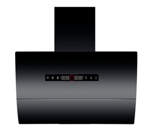 <span class=keywords><strong>Hotte</strong></span> aspirante murale électrique <span class=keywords><strong>noire</strong></span> de <span class=keywords><strong>90</strong></span> <span class=keywords><strong>cm</strong></span> avec filtre à déflecteur et interrupteur tactile à trois vitesses pour usage domestique et hôtelier - Product Image 3