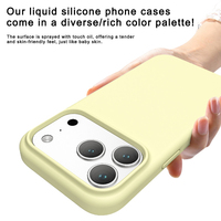 Housse en silicone véritable pour iPhone 17 Étui pour téléphone Air Étui magnétique anti-empreintes digitales et anti-chute de haute qualité