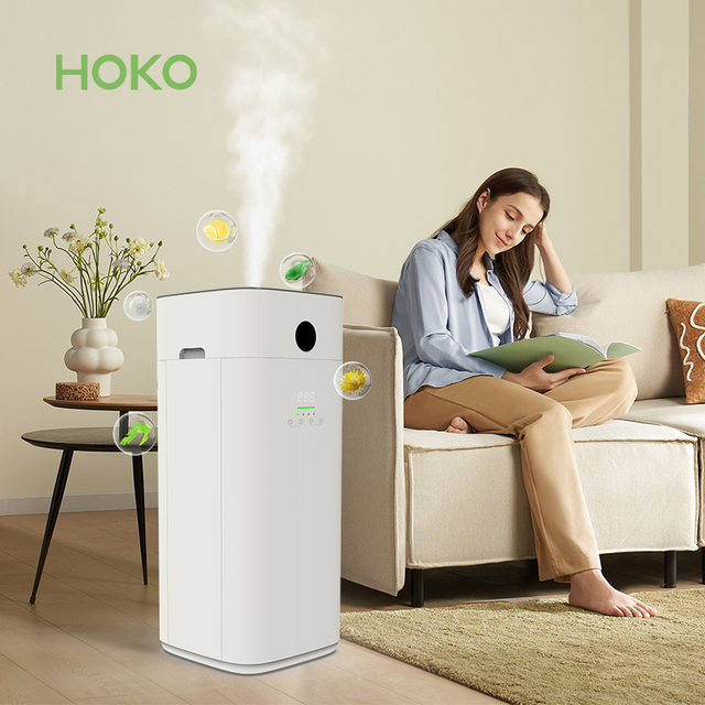 OEM/ODM Portable Home Air Purifier & Humidifier with Aromatherapy WiFi 2L Water Tank