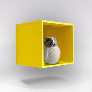 Étagère à livres CUBE, 28 CM, Moutarde - Product Image 1