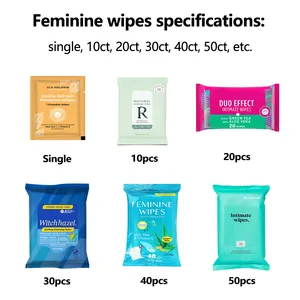 Custom Label pribadi perawatan feminin tisu kebersihan wanita 100% Biodegradable dapat dibilas tisu toilet basah