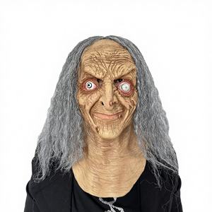 Máscaras <span class=keywords><strong>de</strong></span> látex <span class=keywords><strong>de</strong></span> brujas Hagatha, tamaño M, para fiestas, Halloween, Día <span class=keywords><strong>de</strong></span> los Inocentes, accesorios divertidos para actuaciones <span class=keywords><strong>de</strong></span> brujas viejas - Product Image 2