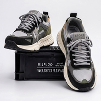 Hambo Fashion Nuovo Design Scarpe con Rialzo Traspiranti in Mesh Stile Dad Shoes Retrò con Plateau Scarpe Casual da Uomo che Aumentano l'Altezza