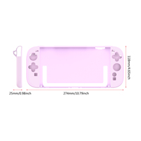 Casing Pelindung TPU+PC Desain Pink Split dengan Potongan Presisi, Pengisian Daya Langsung, untuk Nintendo Switch 2, Aksesoris Gaming