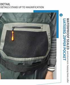 Pantalones de Pesca, 3 Capas, Transpirables, Impermeables, Traje de Pesca Conectado, Resistentes al Desgaste, Profesionales - Product Image 4