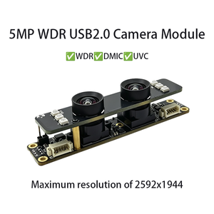 โมดูลกล้อง USB 5MP PS5520 เซ็นเซอร์ WDR 105db ช่วงไดนามิก MJPEG YUV2 เอาต์พุต DMIC ไมค์ ระบบจดจำใบหน้า สำหรับอุตสาหกรรมแบบฝังตัว - Product Image 1