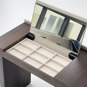 Tocador de maquillaje minimalista con espejo abatible, gran oferta, mesa de maquillaje compacta para espacios pequeños, decoración moderna para el hogar - Product Image 4