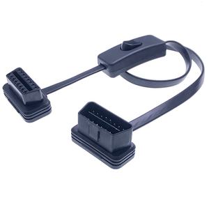 Câble de lecteur de code OBD2, rallonge de diagnostic avec interrupteur pour voiture <span class=keywords><strong>GPS</strong></span> 16 broches 8C 12-24V - Product Image 1