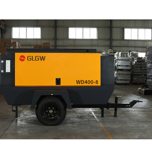 เครื่องอัดอากาศแบบสกรูดีเซลเคลื่อนที่ได้ ขนาด 400 ลูกบาศก์ฟุตต่อนาที 8 บาร์ คัมมินส์ 4BT 93 กิโลวัตต์ ระบบขับเคลื่อนแบบขั้นตอนเดียว สำหรับงานเจาะหิน งานพ่นทราย - Product Image 3