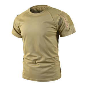 DFT0511 T-shirt tactique camouflage pour homme à manches courtes et épaules tombantes, confortable, respirant, séchage rapide, pour activités de plein air - Product Image 2