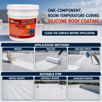 Revêtement de toiture en caoutchouc silicone DIMEI DM-193, 100 % imperméable, application par pulvérisation, résistant aux UV, imperméabilisation liquide pour toiture plate