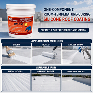 DIMEI DM-193 Silicone Rubber Roof Coating Waterproof <strong>Spray</strong> Applied UV Resistant Liquid <strong>Waterproofing</strong> for Flat Roof - Product Image 3