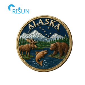 Pièces commémoratives personnalisées <span class=keywords><strong>de</strong></span> l'Alaska : Médaillon souvenir avec drapeau <span class=keywords><strong>de</strong></span> l'État <span class=keywords><strong>de</strong></span> l'Alaska, animaux et carte <span class=keywords><strong>de</strong></span> l'Alaska, pièce <span class=keywords><strong>de</strong></span> défi personnalisée <span class=keywords><strong>de</strong></span> l'Alaska - Product Image 6