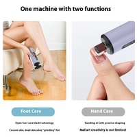 Lime à pied électrique à neuf vitesses manucure portable et dissolvant de callosités outil de broyeur de peau morte et d'ongles pour les soins des pieds