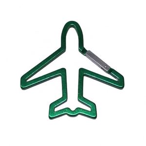 Custom Logo Novelty Airplane Shaped Aluminum Carabiner Keychain Bag Clip for Promotional Activities - Product Image 3