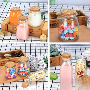 Mini pots en verre <span class=keywords><strong>de</strong></span> 7 oz pour yaourt avec couvercles en liège, pots en verre pour pouding, récipients en verre avec couvercles, pots Mason, cadeaux <span class=keywords><strong>de</strong></span> <span class=keywords><strong>mariage</strong></span>, pots à <span class=keywords><strong>miel</strong></span> - Product Image 6