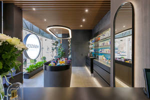 Tienda de cosméticos al por menor moderna, muebles de exhibición, mostrador de maquillaje personalizado con luz de iluminación LED y diseño luminoso - Product Image 5