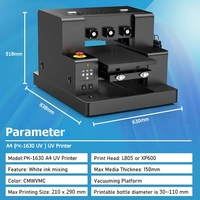 Impresora UV Plana A4 XP600, Nueva Impresora de Tarjetas, Tinta UV Flexible, Multifunción, Control Automático con Botones