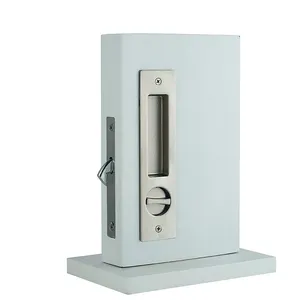 Satin Nickel Entrance Function Pocket Sliding Door Lock With Key