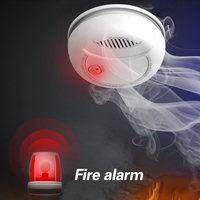 PGST Standalone Electrochemical Smoke Detector Alarm Anti Theft Security System EN14604 Certified 20m Coverage 85dB Sound Alarm