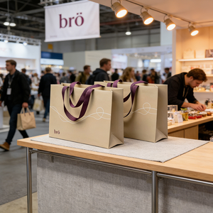 Bolsa de embalaje de papel hecha por el fabricante de Guangzhou con <span class=keywords><strong>mango</strong></span> Robbon Bolsas de compras de embalaje de papel de gran tamaño para regalo - Product Image 1