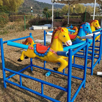 Kids Paradise Antique Spring Horse Multijoueur Kids Interactive Riding Horse