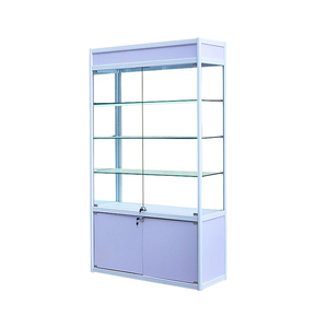 Tầm nhìn đầy đủ nhôm tủ trưng bày với màn hình quảng cáo có thể điều chỉnh kệ kính hiển thị kính hiển thị trường hợp - Product Image 2