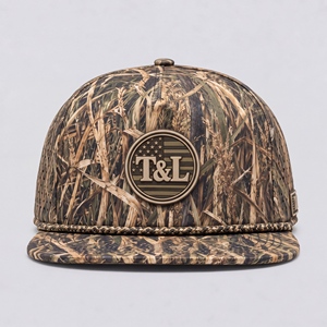 Golf Cap <b>Reed</b> Camo Tan Brown Waterproof PVC Patch Rope 5 <b>Panel</b> Perforated Breathable Waterfowl Duck Hunting Men Women - Product Image 2