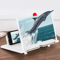 10 Inch 3D Mobile Phone Screen Magnifier HD Video Amplifier Stand Bracket With Movie Game Magnifying Folding Phone Desk Holder