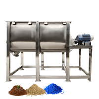 Mélangeur horizontal industriel en acier inoxydable pour poudres sèches, moteur DC, capacité 2,1 m, pour café et lait en poudre