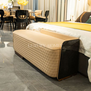 Juego de Dormitorio de Lujo con Cama Doble de Madera Moderna y Acolchado de Cuero, Cabecera Grande, Garantía de 10 Años - Product Image 6
