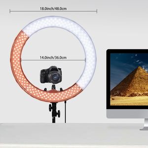 FOSOTO RL18 Ring <strong>Light</strong> Kit:18"/48cm 55W 5500K Dimmable LED Ring <strong>Light</strong>, <strong>Light</strong> <strong>Stand</strong>, Carrying Bag for Live Stream/Makeup YouTube - Product Image 3