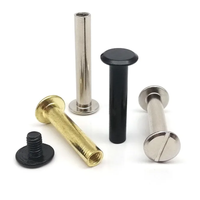 Rivet personnalisé en laiton au carbone en acier inoxydable reliure mâle femelle vis cuir travail Chicago Kit de vis pour ceinture portefeuille