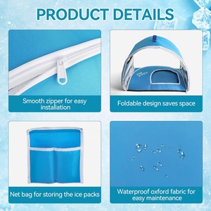 AFP Hot Summer Foldable Waterproof Cat Cooling House Indoor Outdoor Pet Cooling Shelter Enclosed Pet Ice <strong>Igloo</strong> For <strong>Dogs</strong> and Cats - Product Image 4