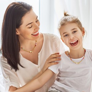 <strong>Children's</strong> Cute Heart <strong>Initial</strong> Brass Pendant <strong>Necklace</strong> with Bamboo Chain Clavicle Chain for Women Kids Birthday Christmas Gift - Product Image 6