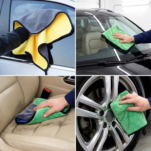 Serviette de detailing automobile en microfibre double couche composite corail polaire 800 GSM Hello World HW-CFH 40x40cm super absorbante pour séchage rapide - Product Image 4