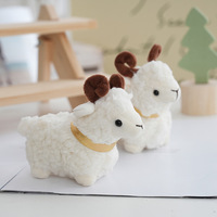 Porte-clés mignon en peluche de 14 cm, mini breloque agneau moelleux pour sac, cadeau promotionnel