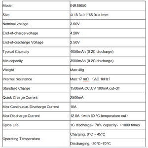 4050mAh 10A Vapcell N41 INR18650 3.7V 충전식 원통형 리튬 배터리 헤드 램프 손전등 레이저 포인터 스쿠터 - Product Image 6