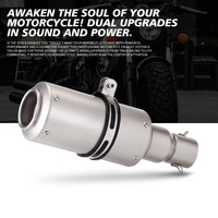 Pot d'échappement de moto personnalisé de 51 mm avec silencieux amovible, adapté aux motos de motocross et de route