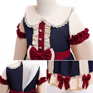 Robe de princesse japonaise Kawaii Lita Cosplay à manches longues et <span class=keywords><strong>jupe</strong></span> plissée avec nœud - Product Image 2
