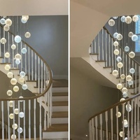 Fournisseur vérifié sur Alibaba escalier de villa lustre d'escalier de salle à manger hauteur réglable pied de lampe personnalisé pour la décoration intérieure