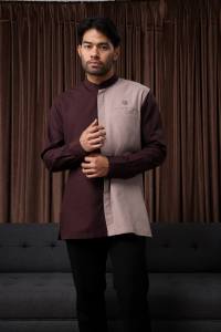 Camisa Timeless Harmony Adam Luxe Koko con Cuello Shanghai para Hombres Musulmanes, Estilo Formal y Casual - Product Image 6