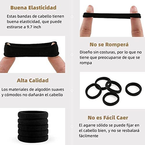 100 pièces <span class=keywords><strong>de</strong></span> bandeaux en nylon pour cheveux, couleurs naturelles, simples, sans couture, haute élasticité, anneaux en caoutchouc pour cheveux, ne blessent pas les cheveux, anneau <span class=keywords><strong>de</strong></span> serviette - Product Image 3