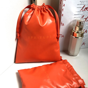 High Quality Soft OEM Custom Logo PU Leather <b>Drawstring</b> <b>Pouch</b> Gift Makeup Perfume Packing Leather Dust Waterproof <b>Pouch</b> - Product Image 5