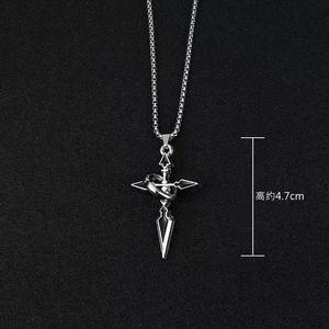 批发创意不锈钢链十字吊坠项链时尚经典嘻哈男女派对饰品 - Product Image 6